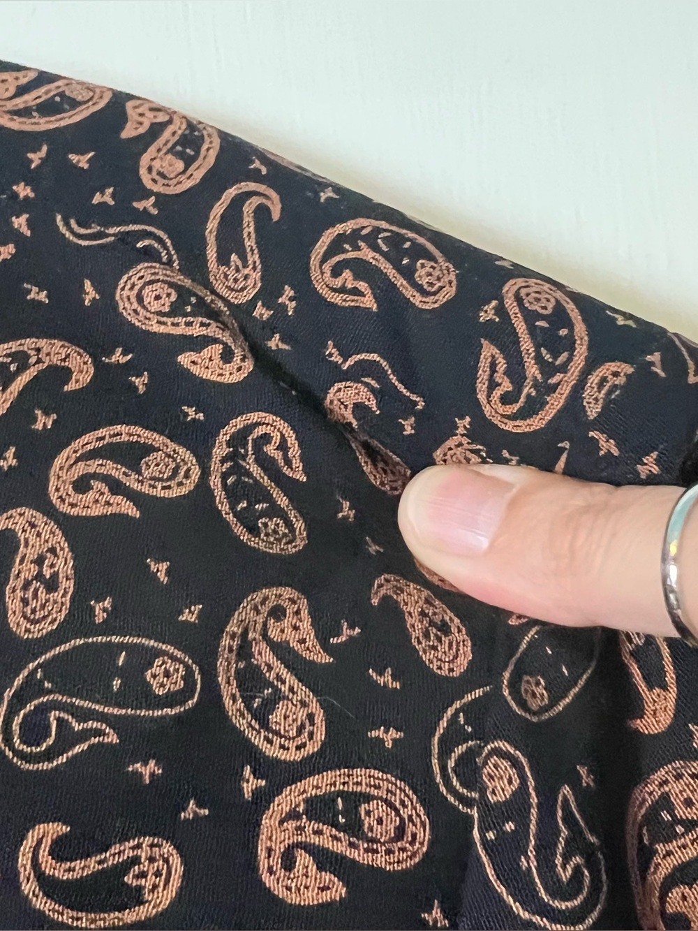 A.C. Sport Vintage Black Paisley Floral Open Jacket Maxi Skirt Set Sz 22W 24W - Picture 7 of 16